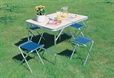 Campingbord med stolar