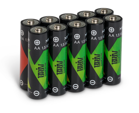 Alkaliska batterier AA (R6), 10-pack