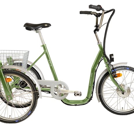 Trehjuling Cykel Monark eldriven El 3313 - Mint grön metallic