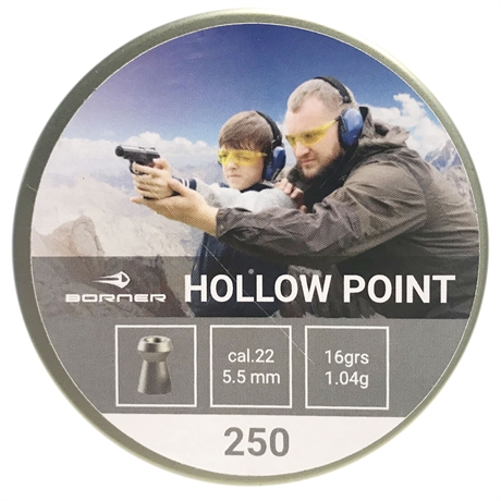 Luftvapenammunition Borner Hollowpoint 5,5mm.