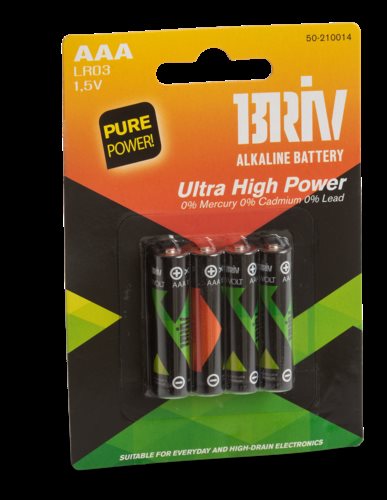 Alkaliska batterier AAA (LR03), 4-pack