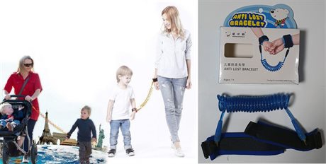 Anti lost armband med metallfäste (2,0m) - REA