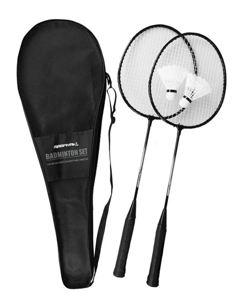 Badmintonset komplett med bollar och bärväska.