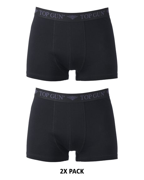 Boxerkalsonger Top Gun Svart-2-pack XXL