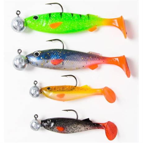 Jiggset Scandi Shad med 4st bra jiggar!