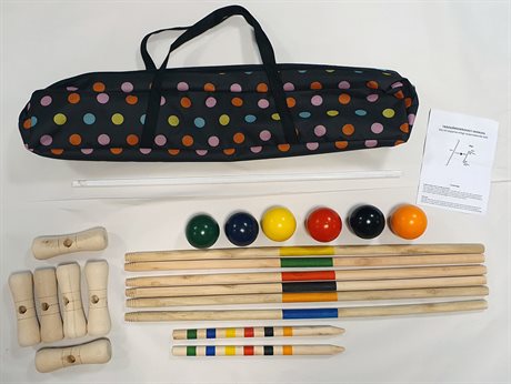 Klassiskt Krocketspel för 6-spelare.