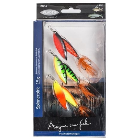Fladen 3-pack Spinnare - Spinnerpirk 15g