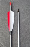 Aluminiumpil med 4 tums kalkonfjädring (fletching)