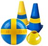 Fotbollsset Sverige med plastboll och koner från SportMe